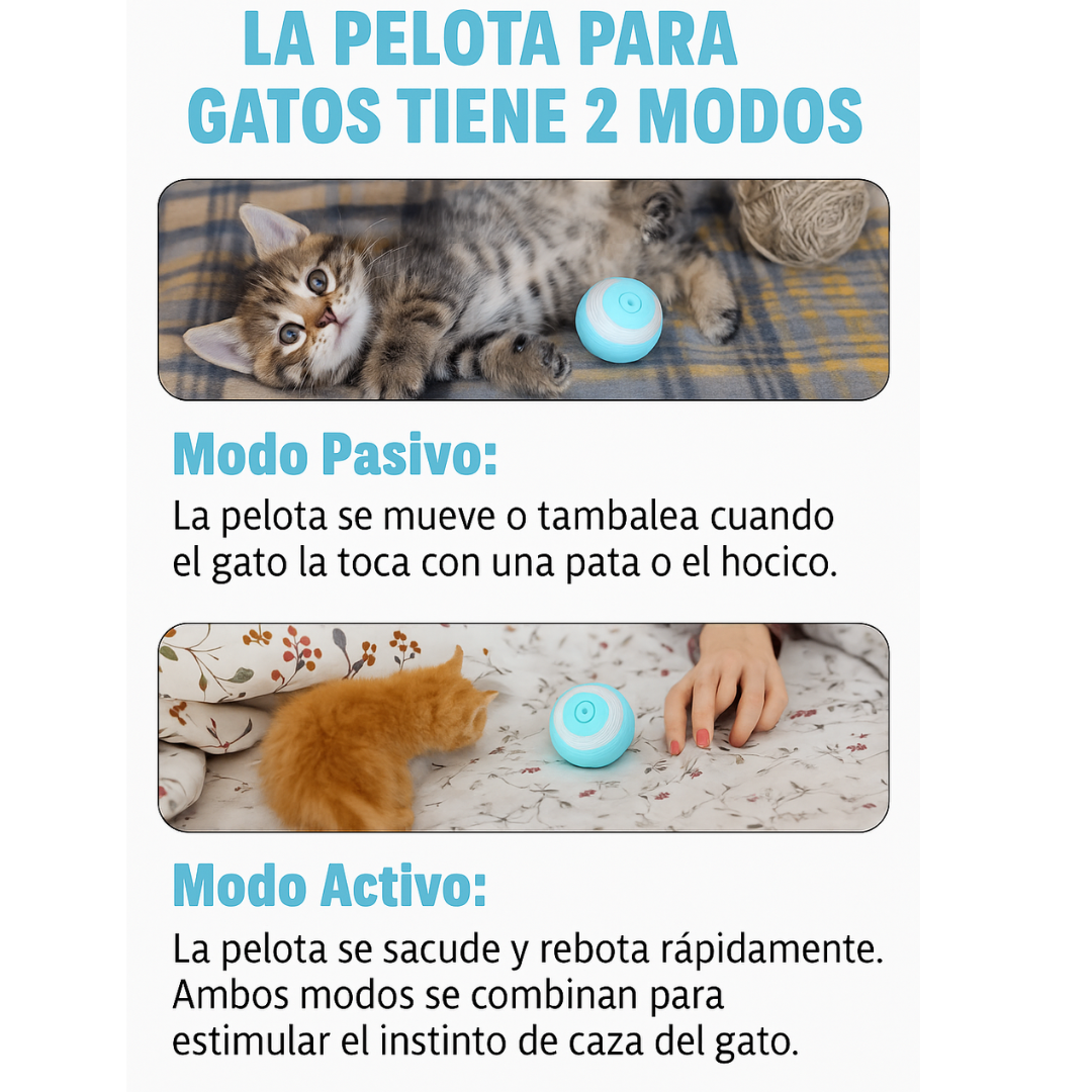 Pelota interactiva para gatos