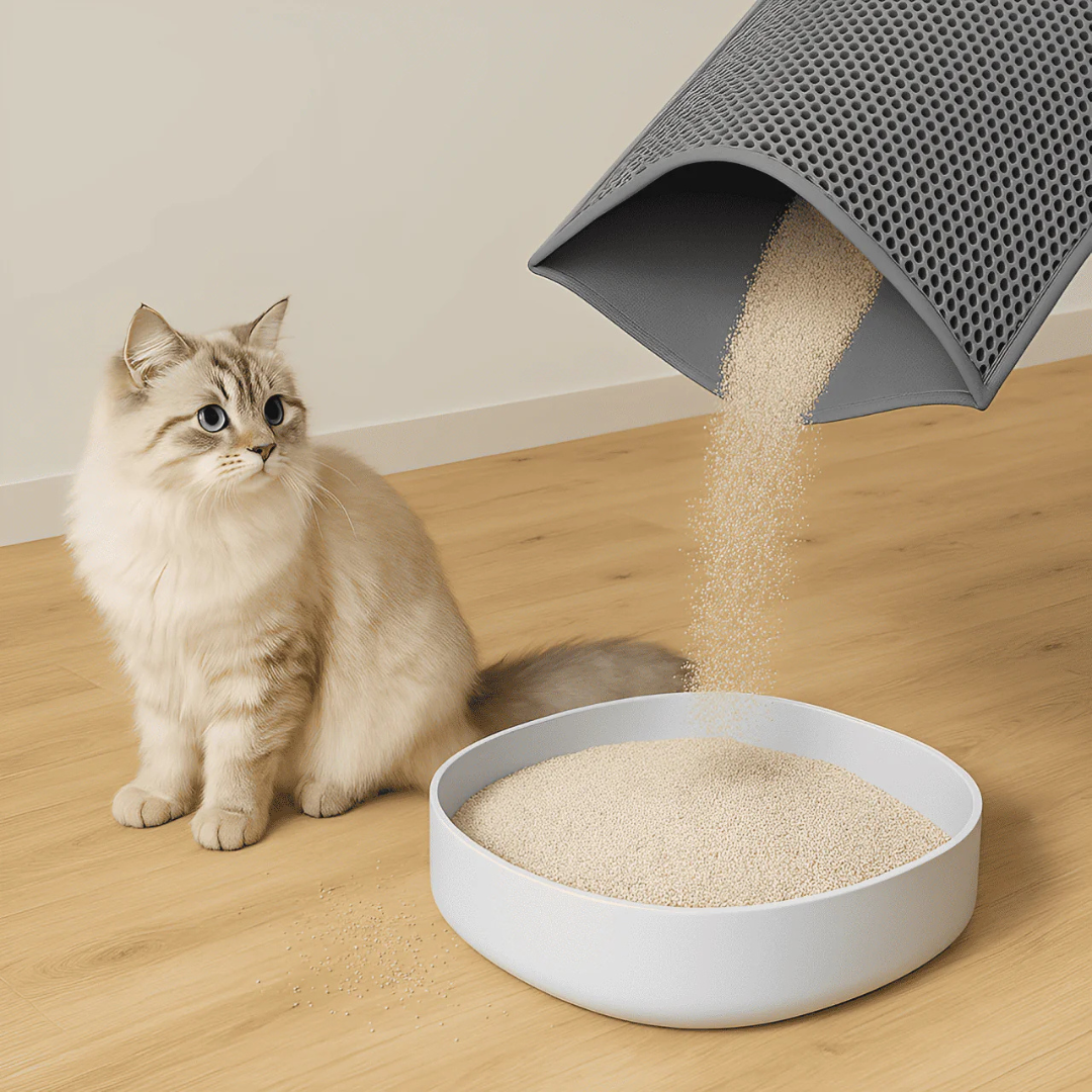 Alfombra recolector de arena para gatos premium