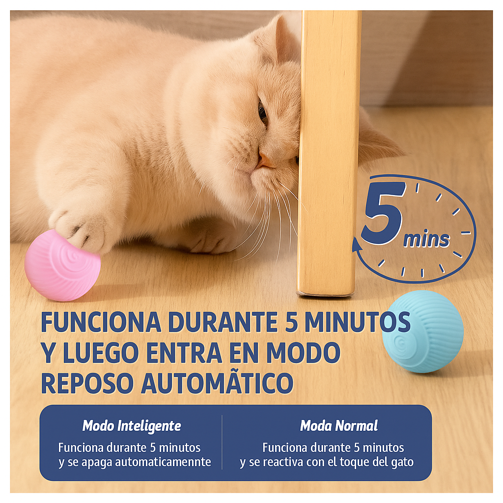 Pelota interactiva para gatos